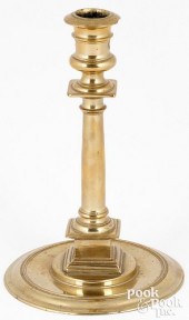 FRENCH BRASS CANDLESTICK 16TH 30ed08