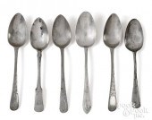 PEWTER TABLESPOONS, 18TH/19TH C.Pewter