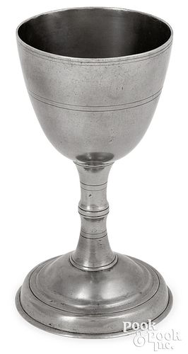 NEW YORK PEWTER CHALICE ATTRIBUTED 30ee3f