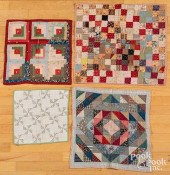FOUR PENNSYLVANIA PATCHWORK DOLL QUILTS,