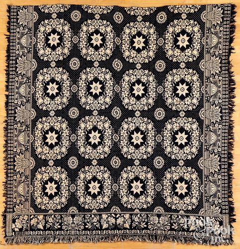 SHELBY COUNTY OHIO JACQUARD COVERLET  30f001