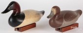 TWO DUCK DECOYS, MID 20TH C., ATTRIBUTED