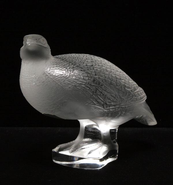 Lalique art glass quail clear 4e53e