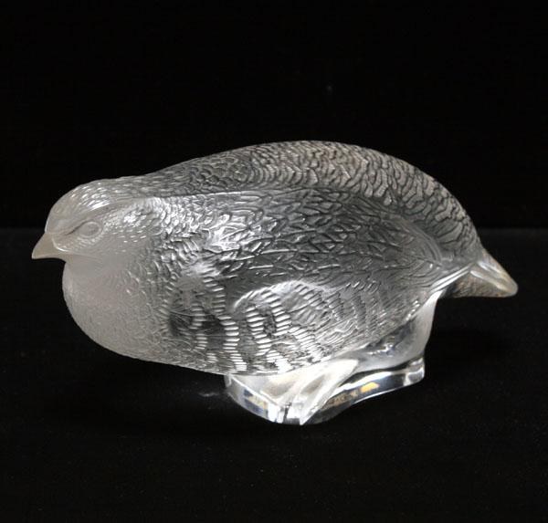 Lalique art glass quail clear 4e53f