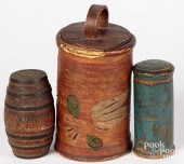 PAINTED BARK CANISTER EARLY 20TH 30f4f6
