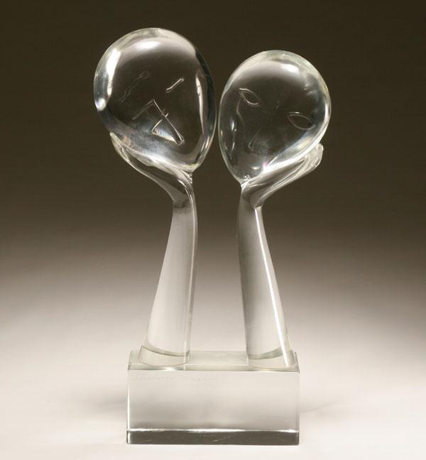 Loredano Rosin glass sculpture...The Kiss.