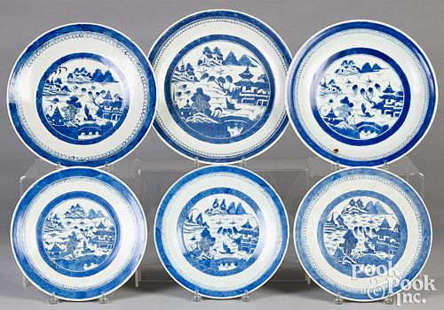 SIX CHINESE EXPORT PORCELAIN CANTON 30f8c6