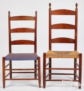TWO SHAKER CHAIRS WITH TILTERS, 19TH