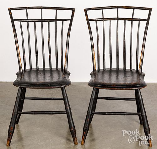 PAIR OF BIRDCAGE WINDSOR CHAIRS  30d529