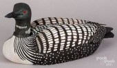 CARVED AND PAINTED LOON DECOYRichard