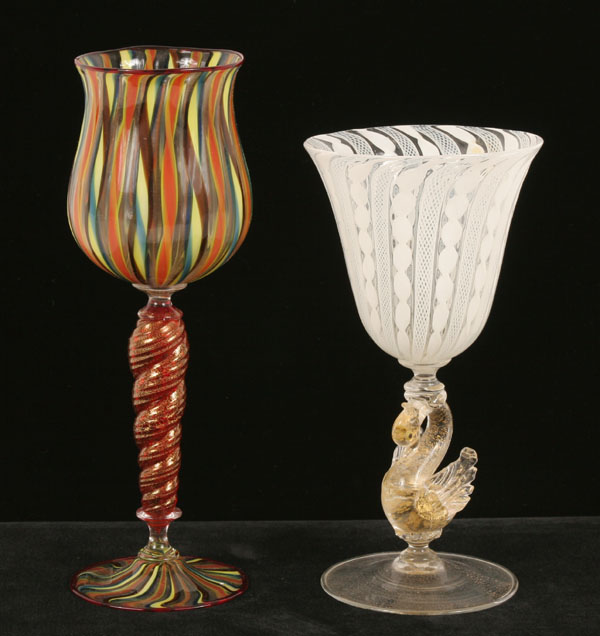 Murano art glass stemware Salviati 4e275