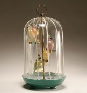 Barovier Murano art glass birdcage centerpiece.