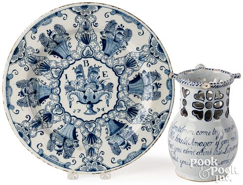 BLUE AND WHITE DELFTWARE CHARGER  30df5d