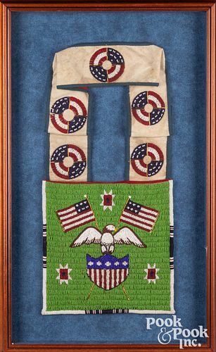 NATIVE AMERICAN INDIAN BEADED BANDOLIER 310d1f