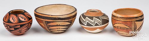 FOUR NATIVE AMERICAN INDIAN POTTERY