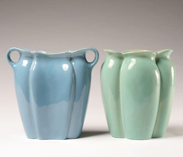 Muncie art pottery vases one with 4e7ed