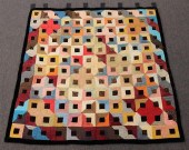 Colorful Log Cabin quilt   3111f4