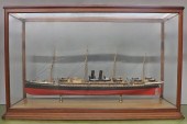 Finely detailed wood model of the ship