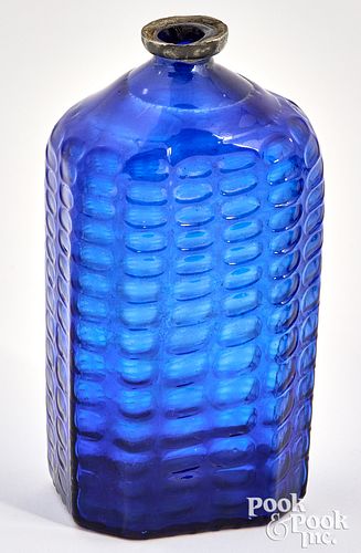 GERMAN COBALT BLUE BLOWN GLASS 31154c