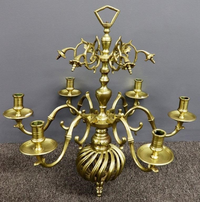 Dutch style brass chandelier with 311772