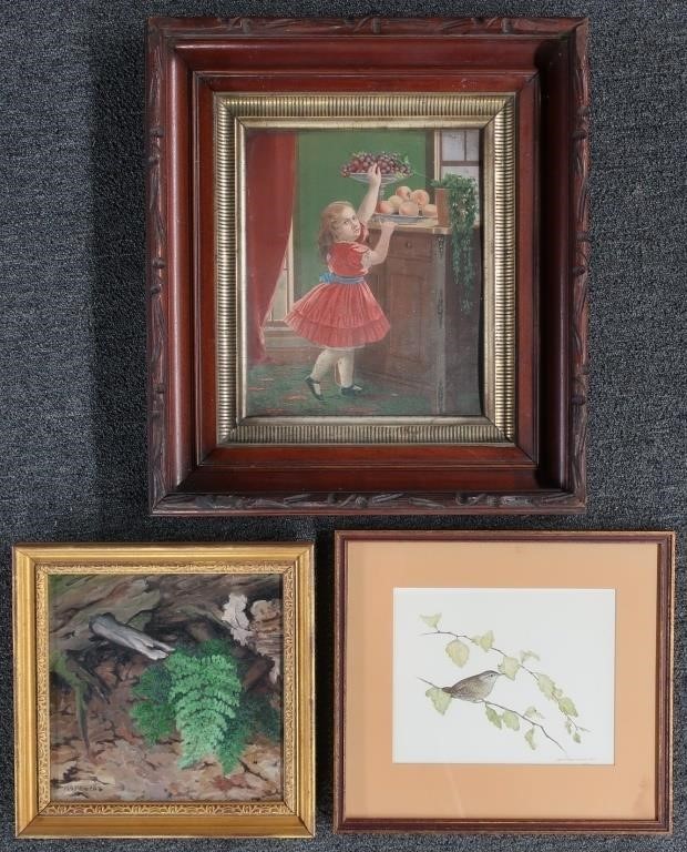 Three framed artworks to include  311795