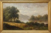 Oil on canvas Hudson River School painting