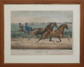 Large framed and matted Currier & Ives,