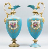 TWO SEVRES STYLE PORCELAIN EWERSTWO 311d54