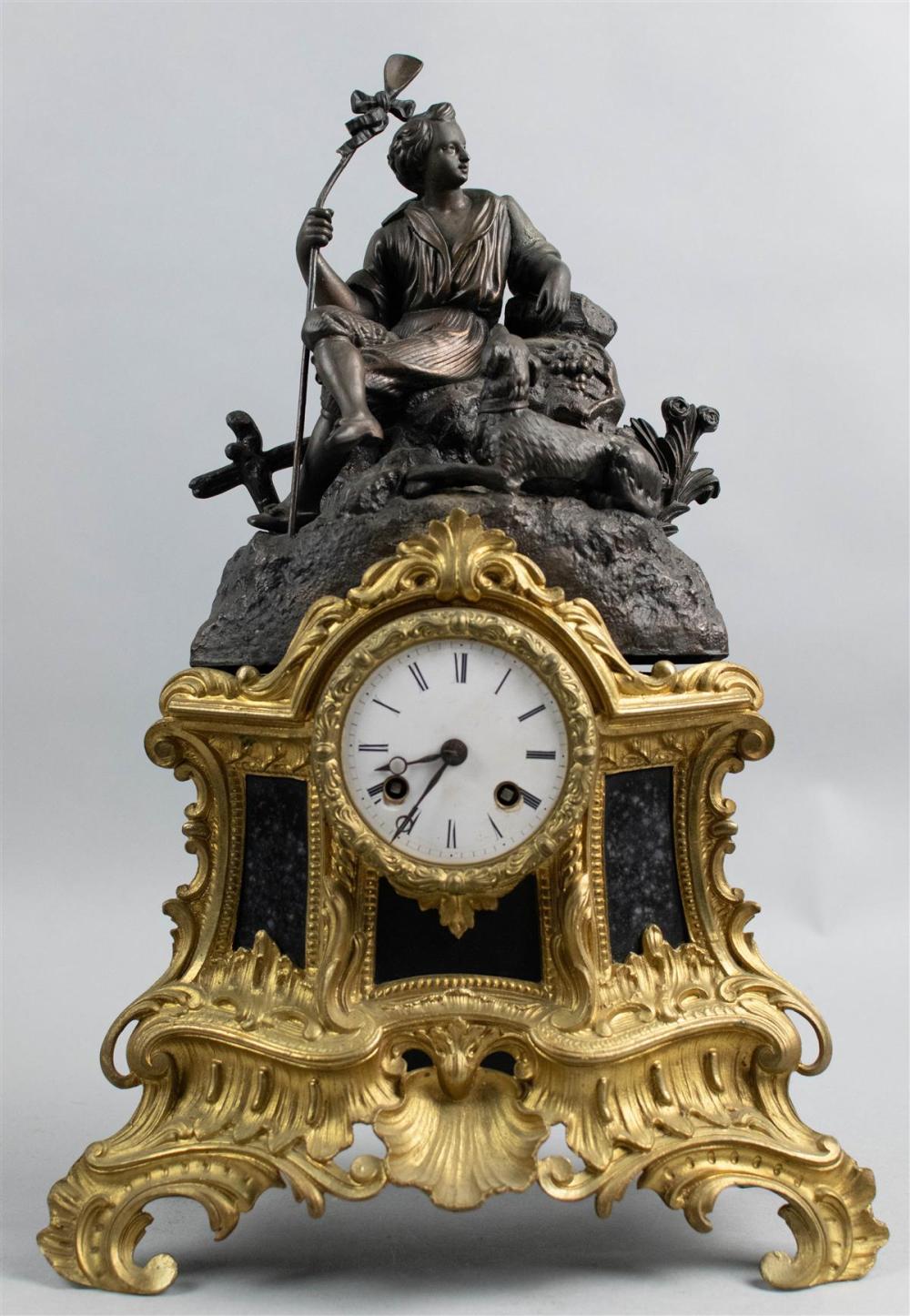 GILT METAL ROCOCO STYLE CLOCK WITH 311f45