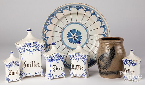 DELFT STYLE KITCHEN CANISTERS  312015