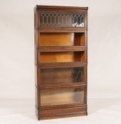 Macey Co. oak five stack barrister bookcase;