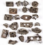 TWENTY-TWO TIN COOKIE CUTTERS, 19TH