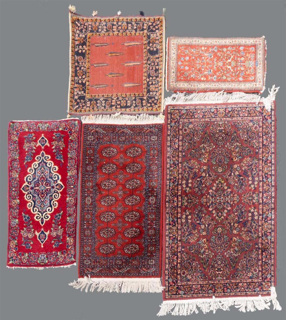 FOUR SMALL ORIENTAL RUGS INCLUDING 312179