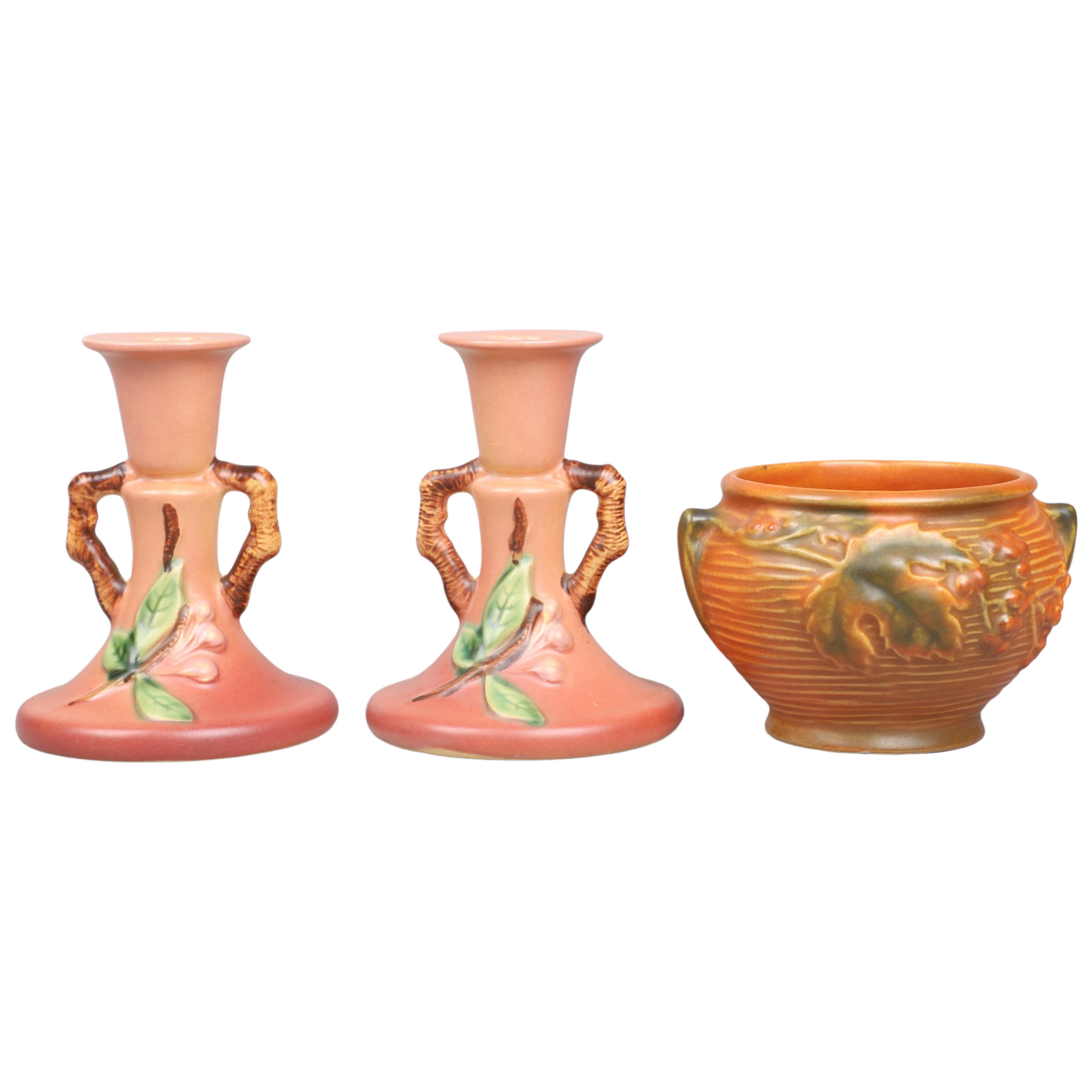  3 Pcs Roseville pottery c o 30ff92
