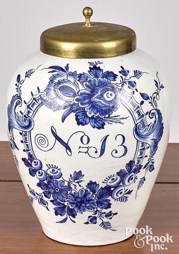 LARGE DUTCH BLUE AND WHITE DELFT