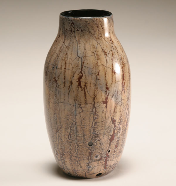 Albo Glass studio vase with mottled 4e6ad