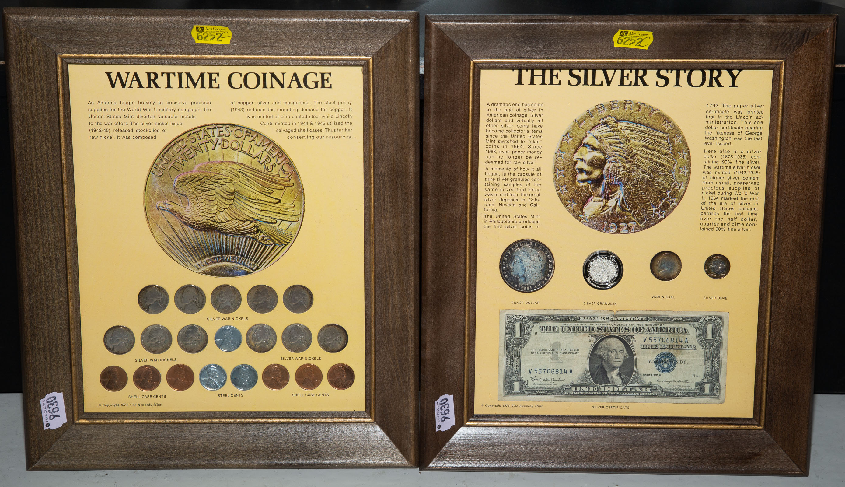 TWO FRAMED COIN SETS The Silver 310547