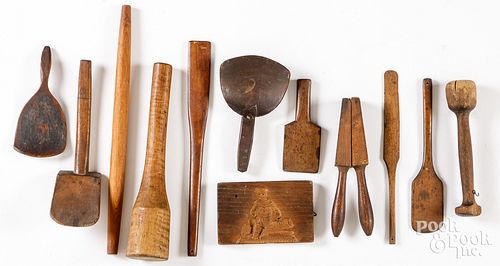 GROUP OF WOODENWARE 19TH AND 20TH 3107be