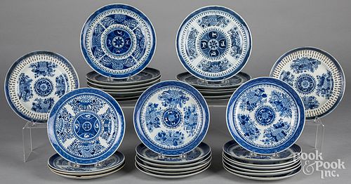 CHINESE EXPORT PORCELAIN BLUE FITZHUGH 3108bf