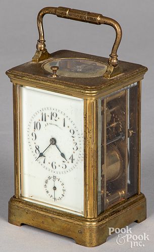 FRENCH BRASS CARRIAGE CLOCKFrench 310930