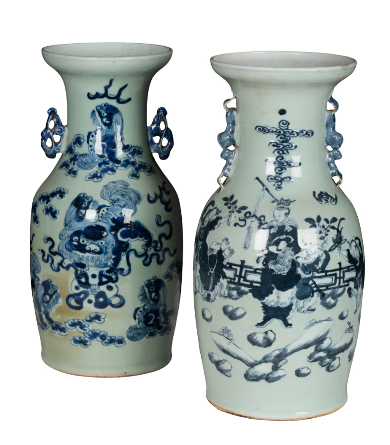 A MATCHED PAIR OF CHINESE CELADON 3109ac