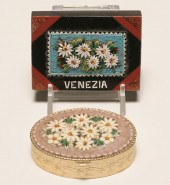 Italian micro mosaic paperweight 4e763