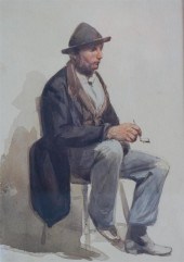 ALFRED JONES (AMERICAN, 1819-1900) SEATED