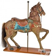 CARVED AND PAINTED CAROUSEL HORSE, CA.