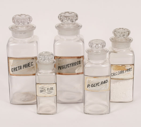 Square shouldered apothecary bottles  4eba6
