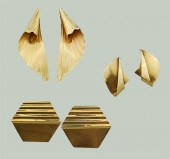 COLLECTION OF 14K YELLOW GOLD EARRINGSCOLLECTION