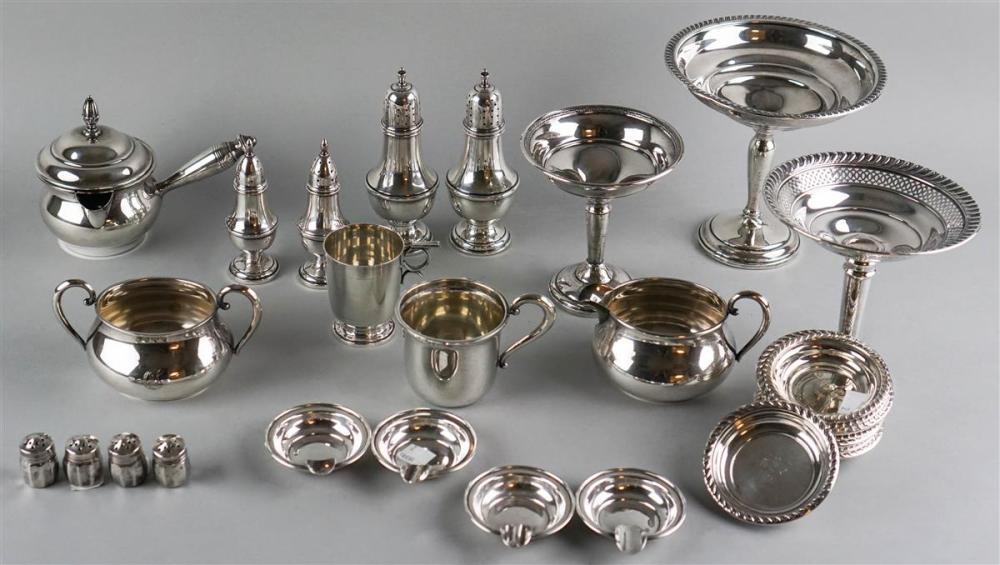 GROUP OF VARIOUS SILVER TABLE ITEMSGROUP 313729