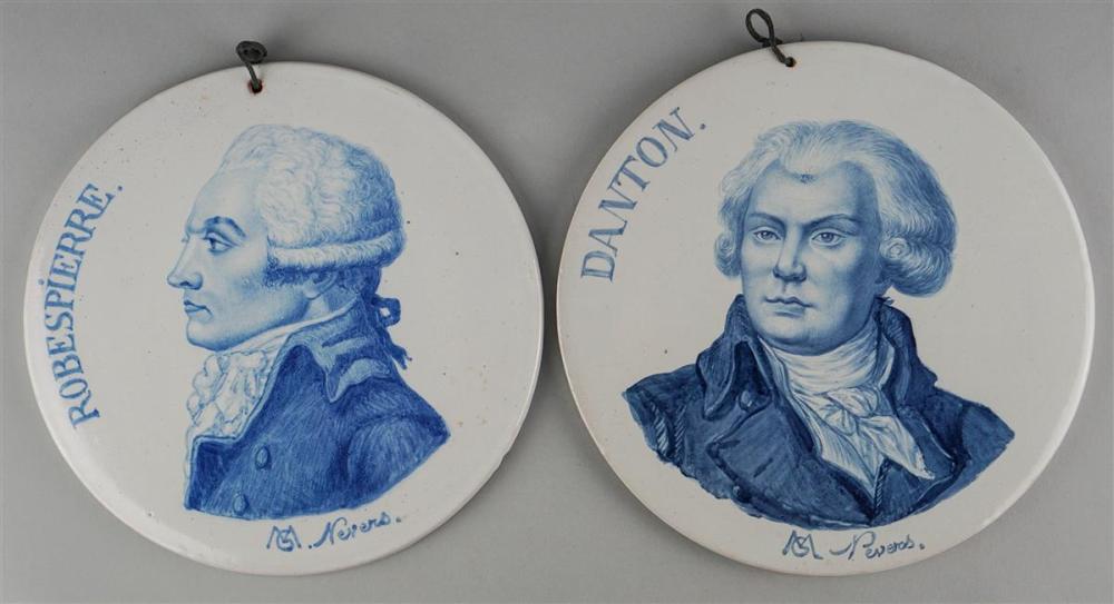 PAIR OF FRENCH FAIENCE PORTRAIT 313a03