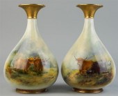PAIR OF ROYAL WORCESTER VASES, DATED
