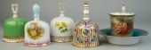 FOUR GERMAN TABLE BELLS AND A MEISSEN